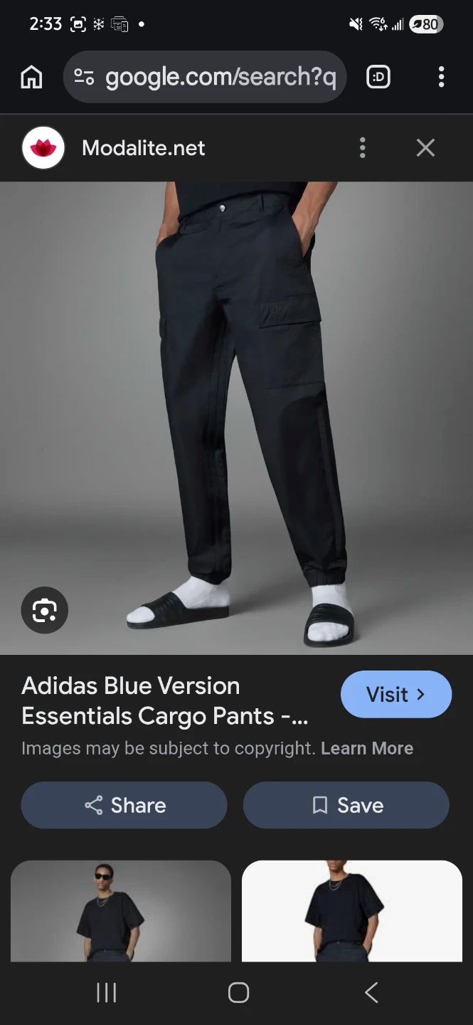 Adidas Blue Version Essentials Cargo Pants - Size L - photo 5