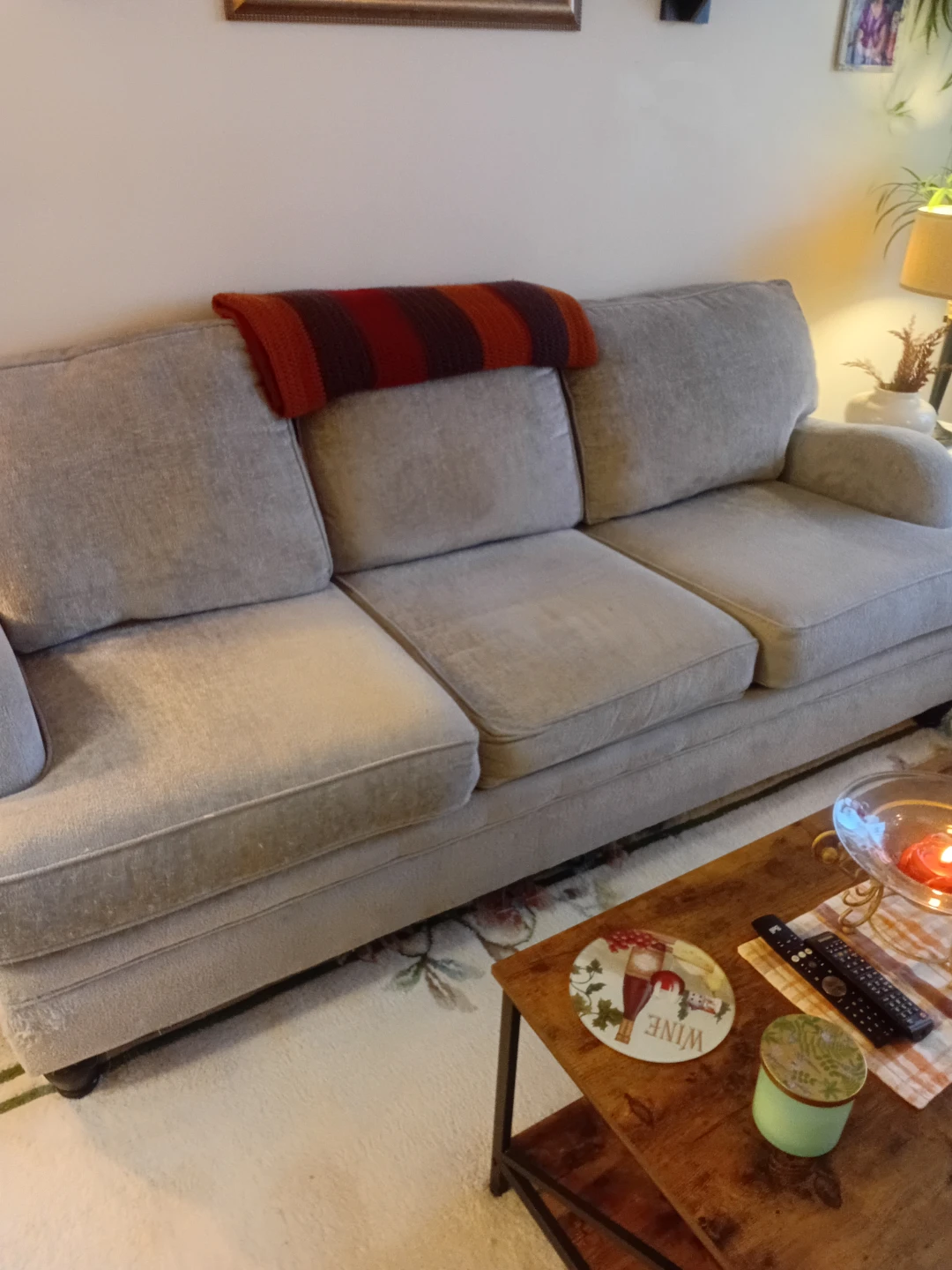 Light Grey 3-Seater Sofa