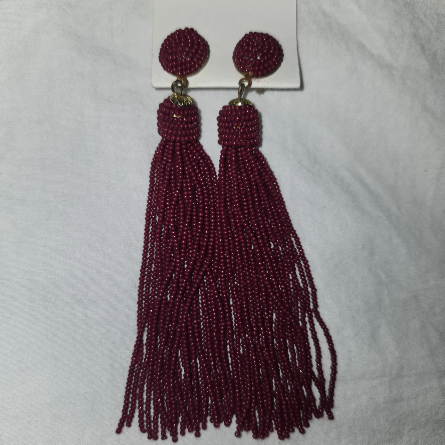 New RED BEADED TASSEL EARINGS ❤️