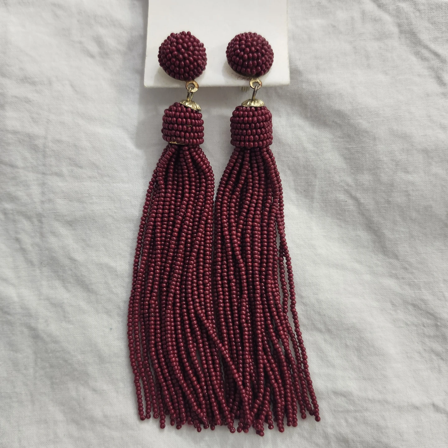 New RED BEADED TASSEL EARINGS ❤️ - photo 2