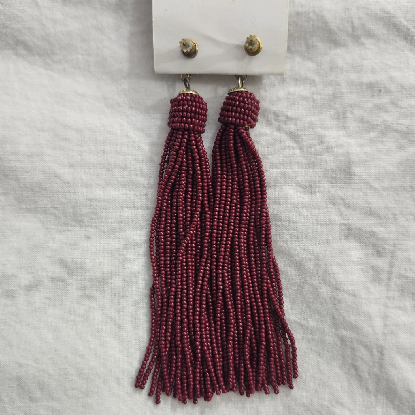 New RED BEADED TASSEL EARINGS ❤️ - photo 3