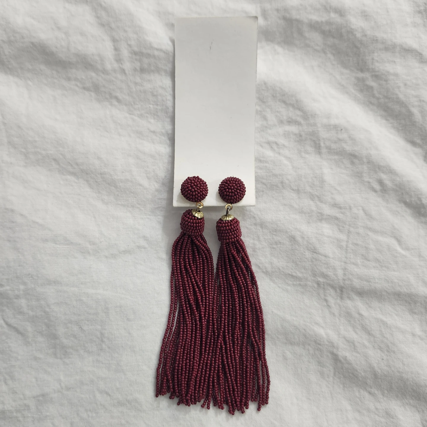 New RED BEADED TASSEL EARINGS ❤️ - photo 4