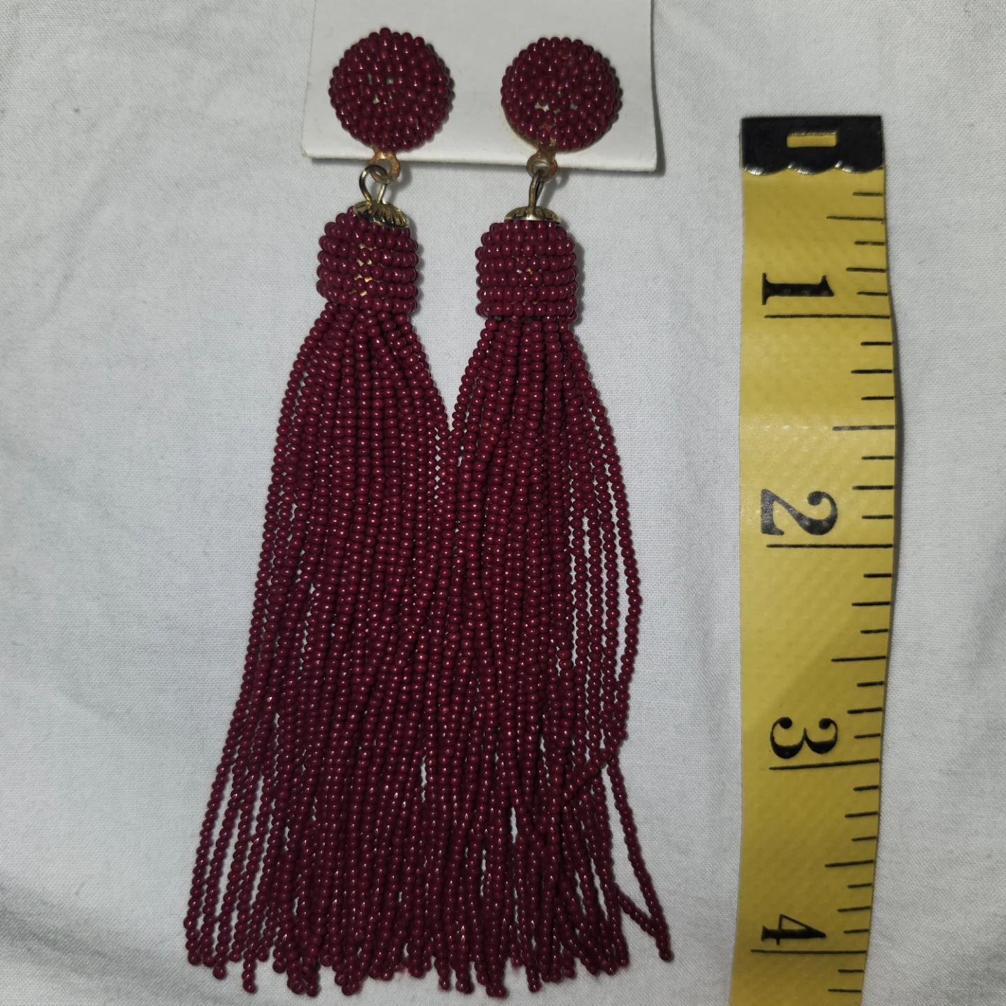 New RED BEADED TASSEL EARINGS ❤️ - photo 5
