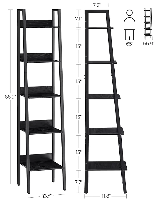 Black Ladder Shelf