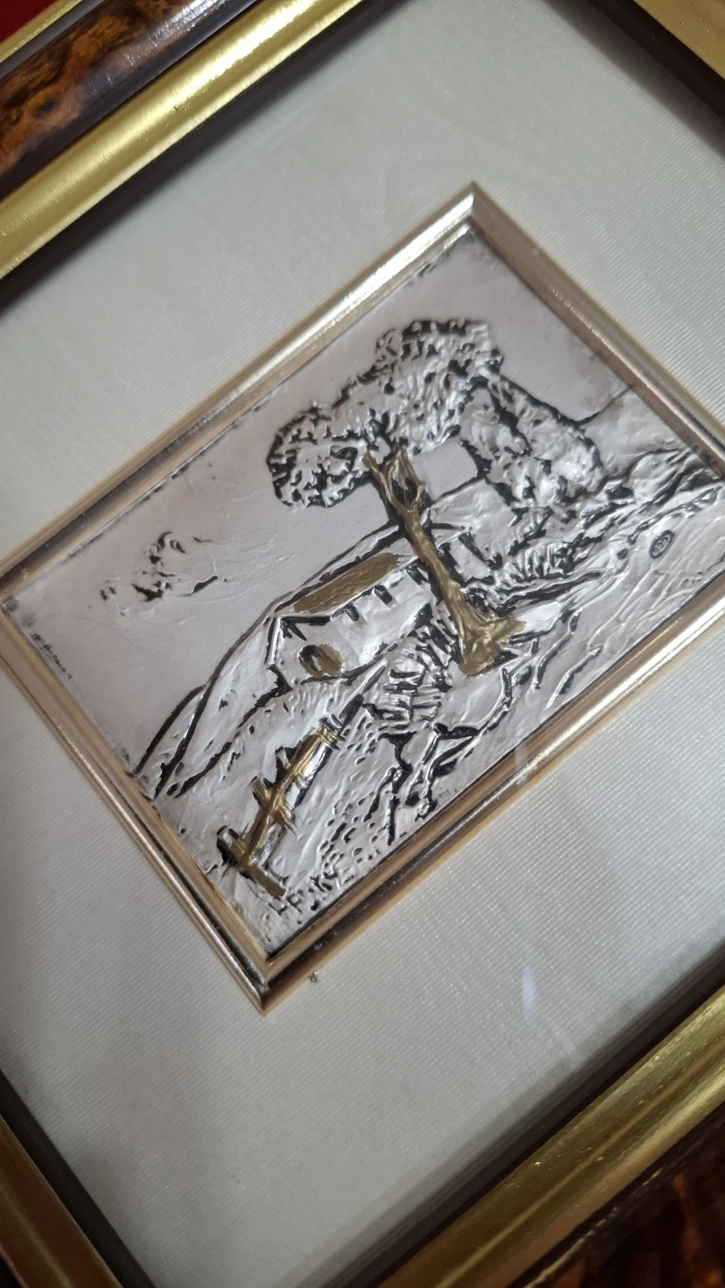 Framed Silver Art Piece '925' Stamp - photo 2