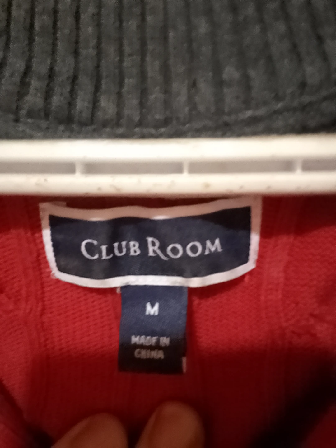 Club Room Men's Red Cable Knit 1/4 Zip Sweater - Medium - photo 4