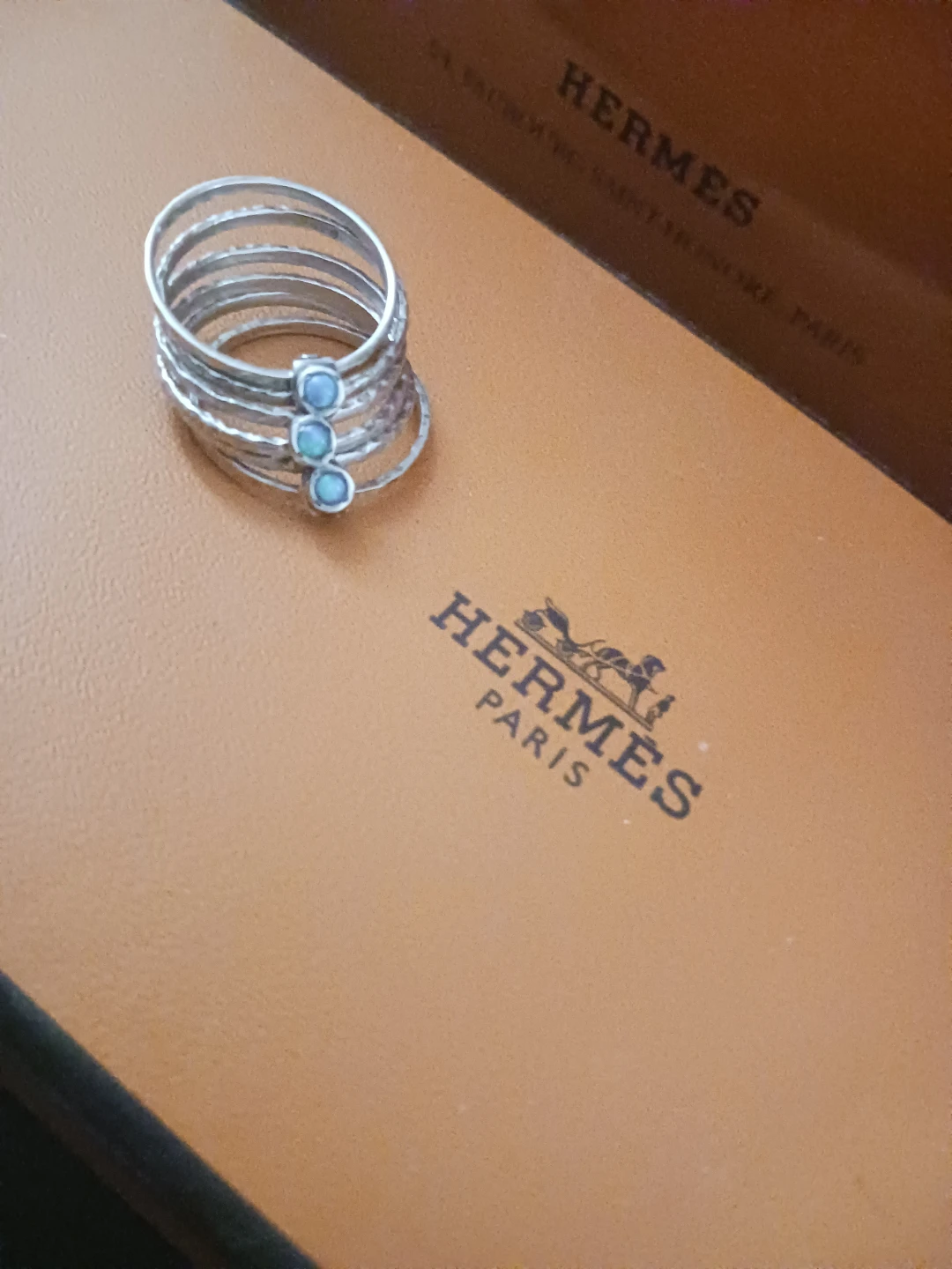 9 CT white gold + 2 yellow gold Stackable Ring Set