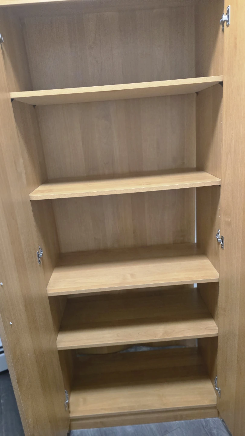 Light Wood Storage Cabinet with 5 Shelves - photo 2