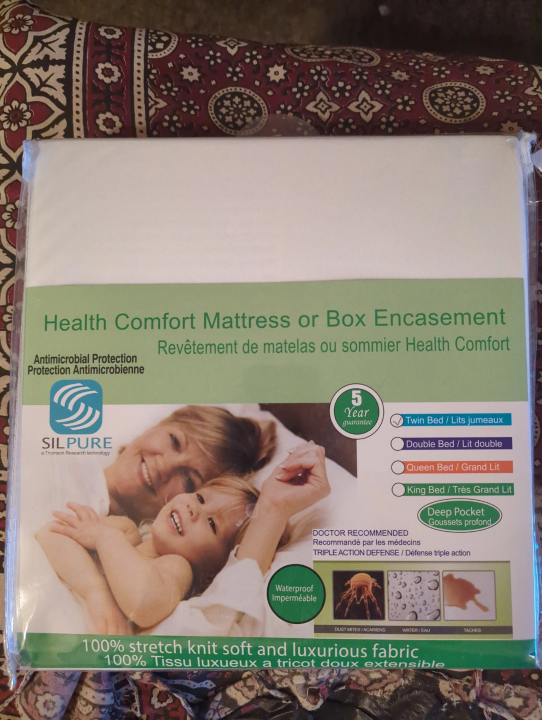 SILPURE Health Comfort Mattress or Box Encasement