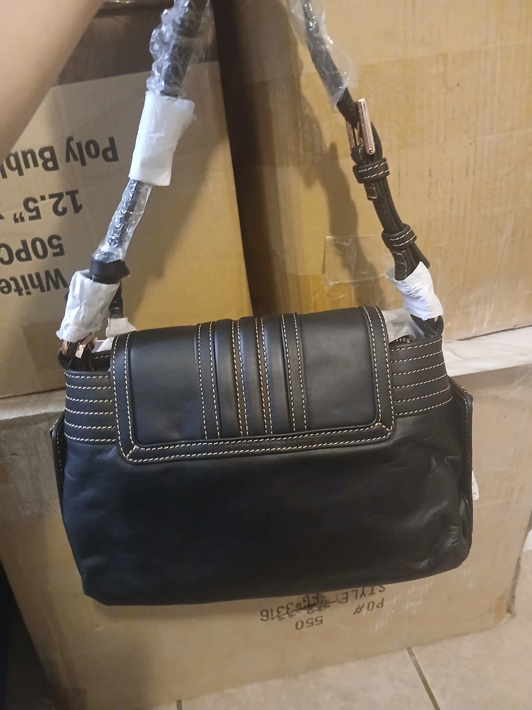 Paolo Federico Black Leather Shoulder Bag - photo 2