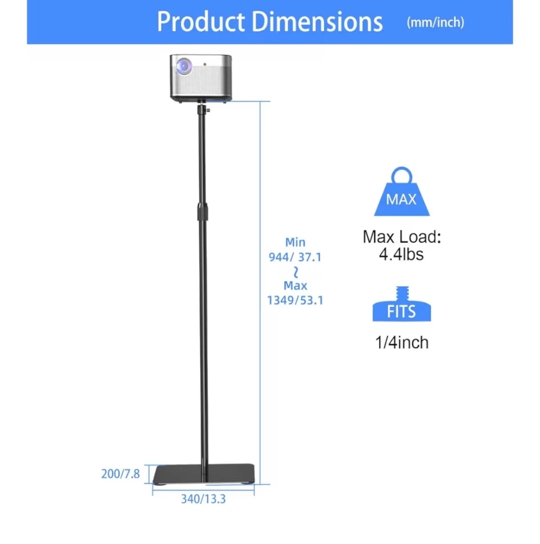 Adjustable Projector Floor Stand with 1/4" Screw Thread - photo 2