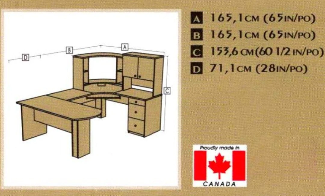 Bestar U Shaped Desk (Bullet Included but Not Shown) - photo 4