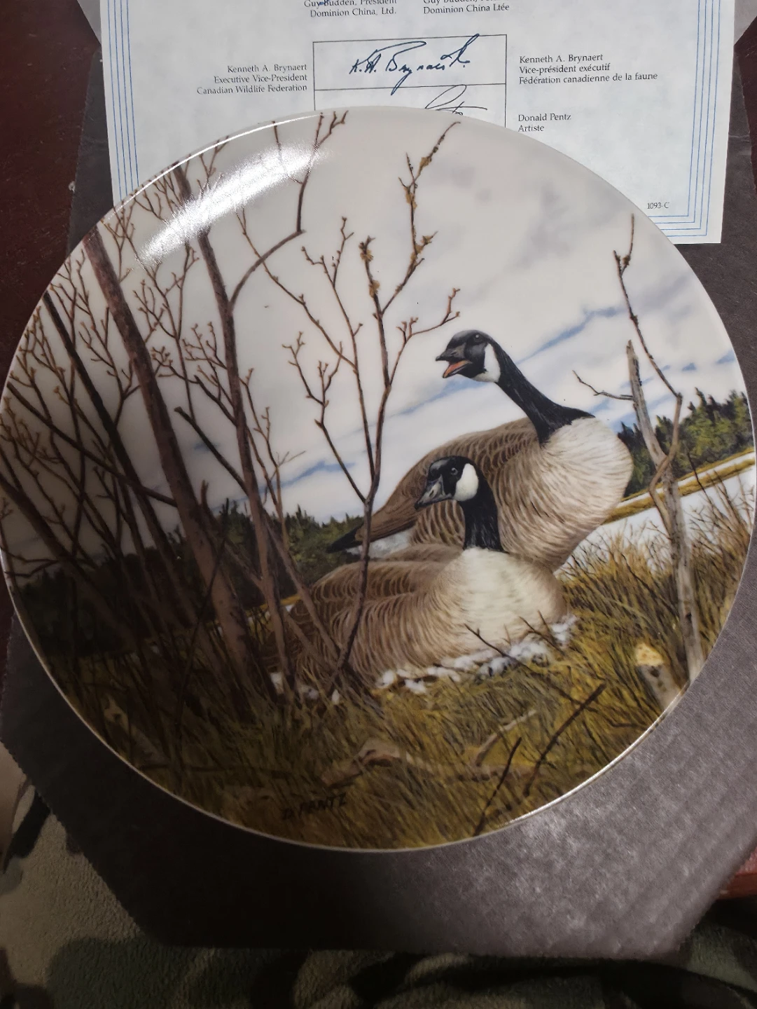 Dominion China Ltd. "The Landing" plate by Donald Pentz