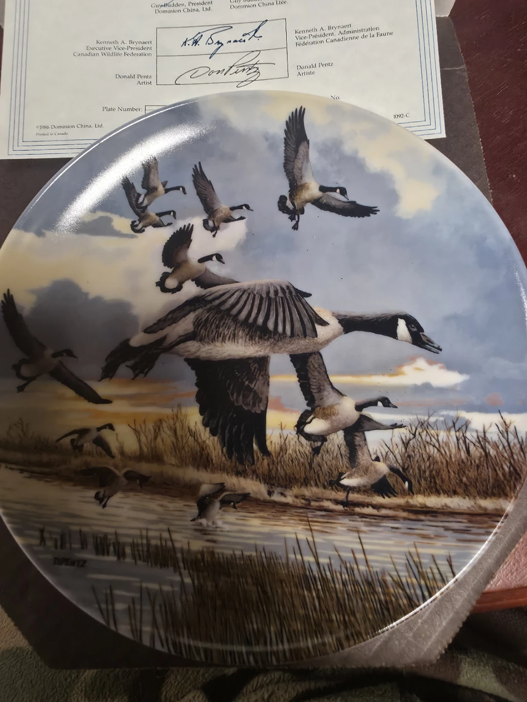 Dominion China Ltd. "The Landing" plate by Donald Pentz - photo 3