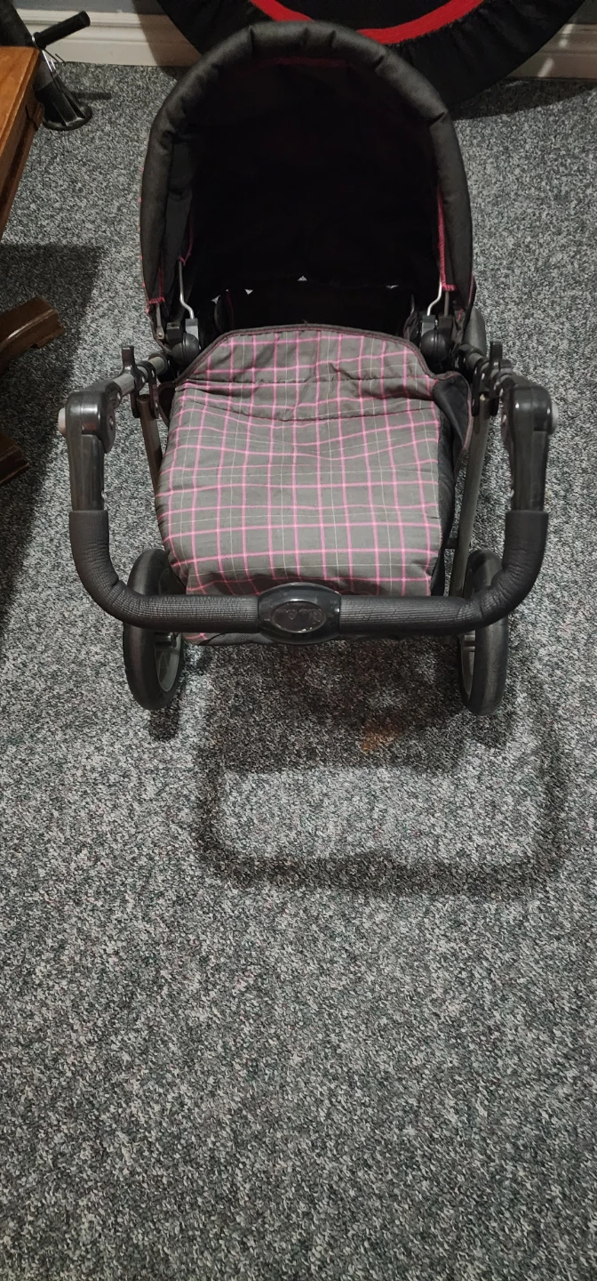 Paloma Picasso  Stroller Pram Grey Pink Plaid