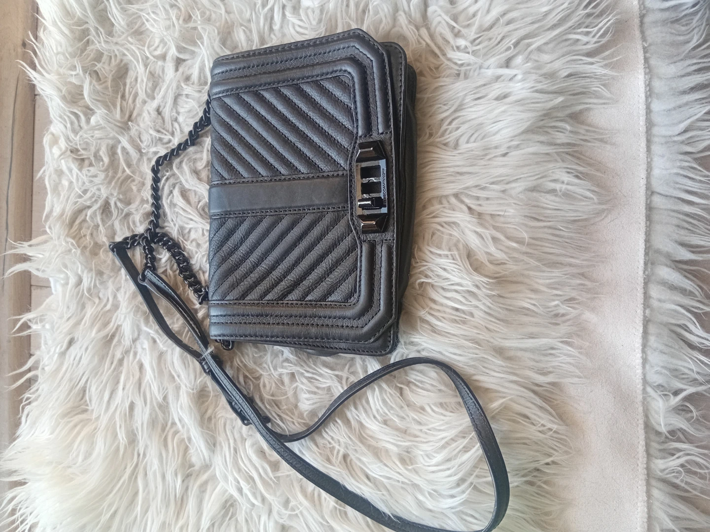 Rebecca Minkoff Black Quilted Leather Shoulder Bag