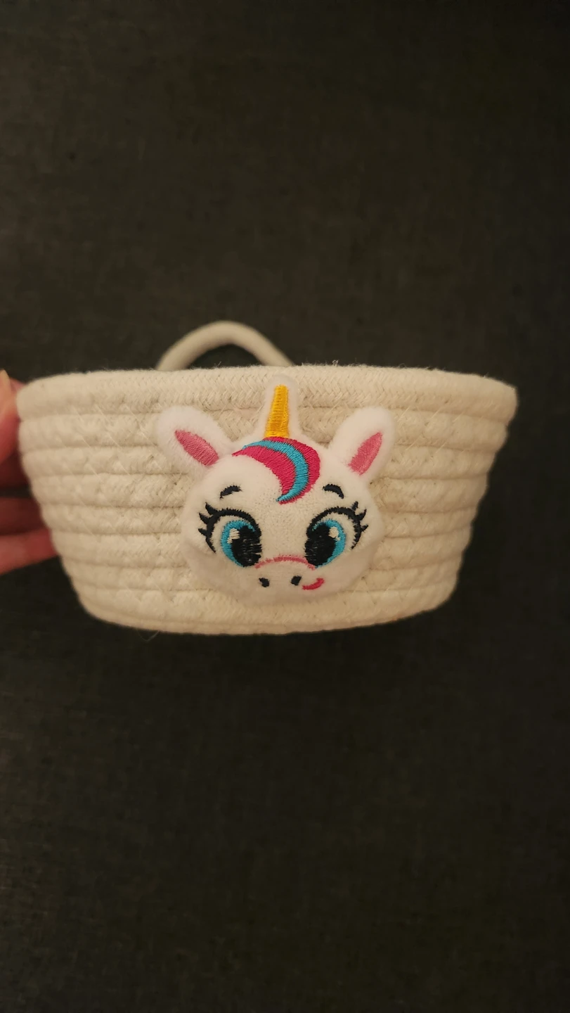 New White Unicorn Rope Basket🏆