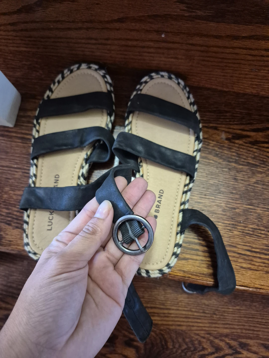 Lucky Brand Black Espadrille Flat Sandals (NEW, Never used) 🏆 - photo 2
