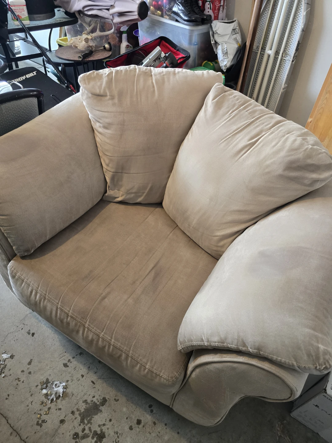 Tan Armchair with Ottoman - photo 2