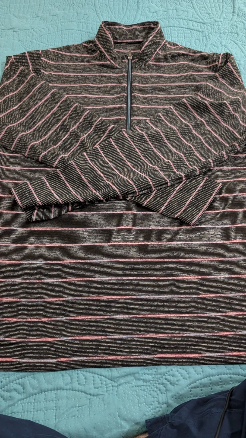 Men's Striped Quarter-Zip Pullover