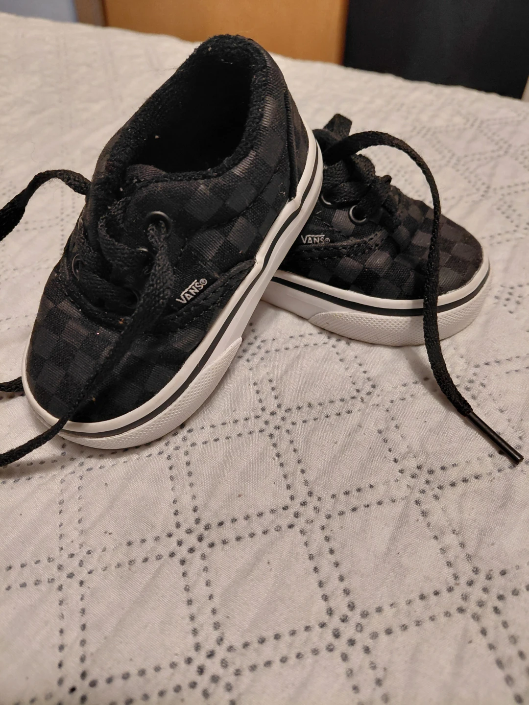 Vans Black Checkerboard Toddler Shoes