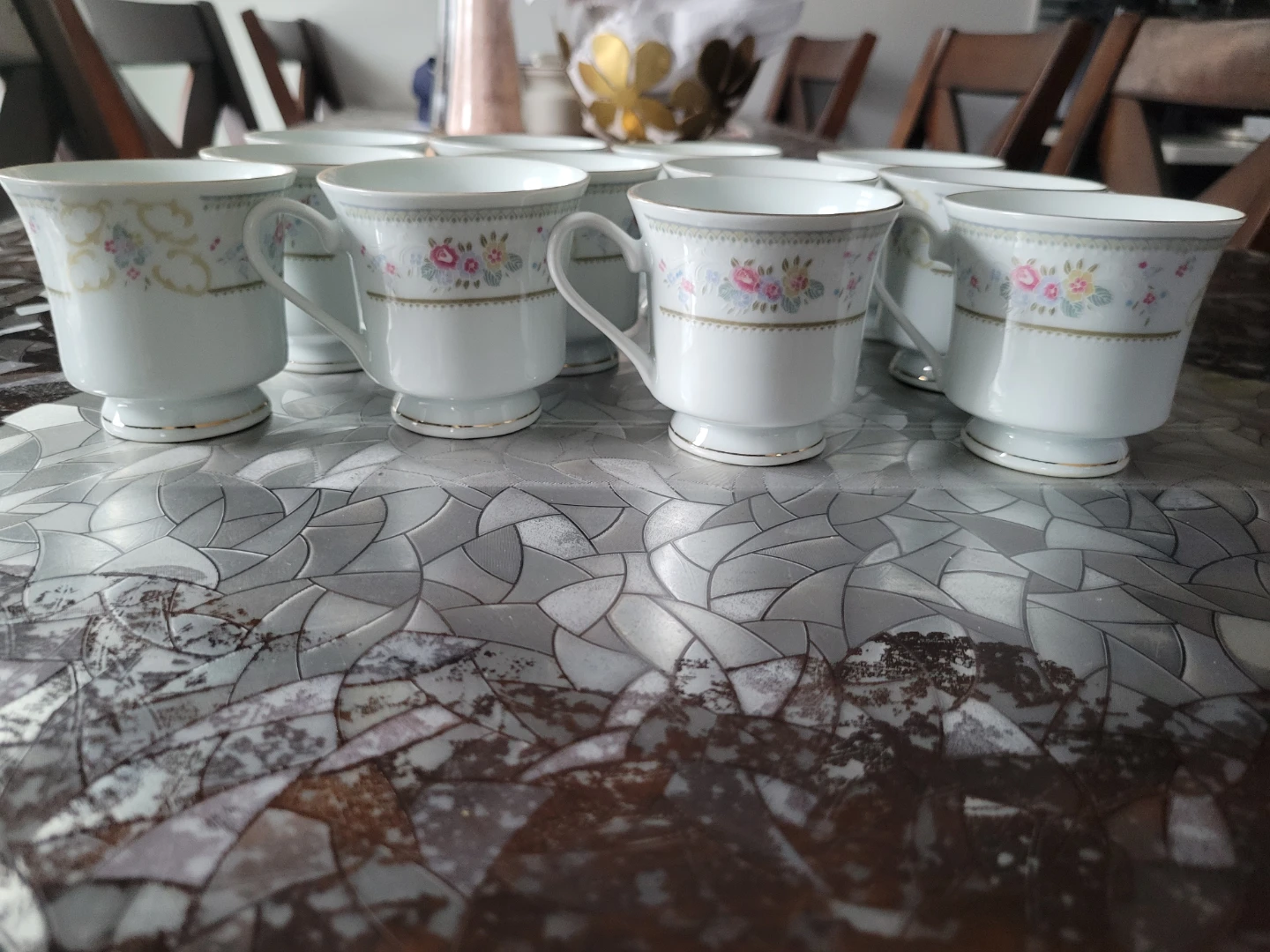 Set of 10 Floral Teacups - photo 2