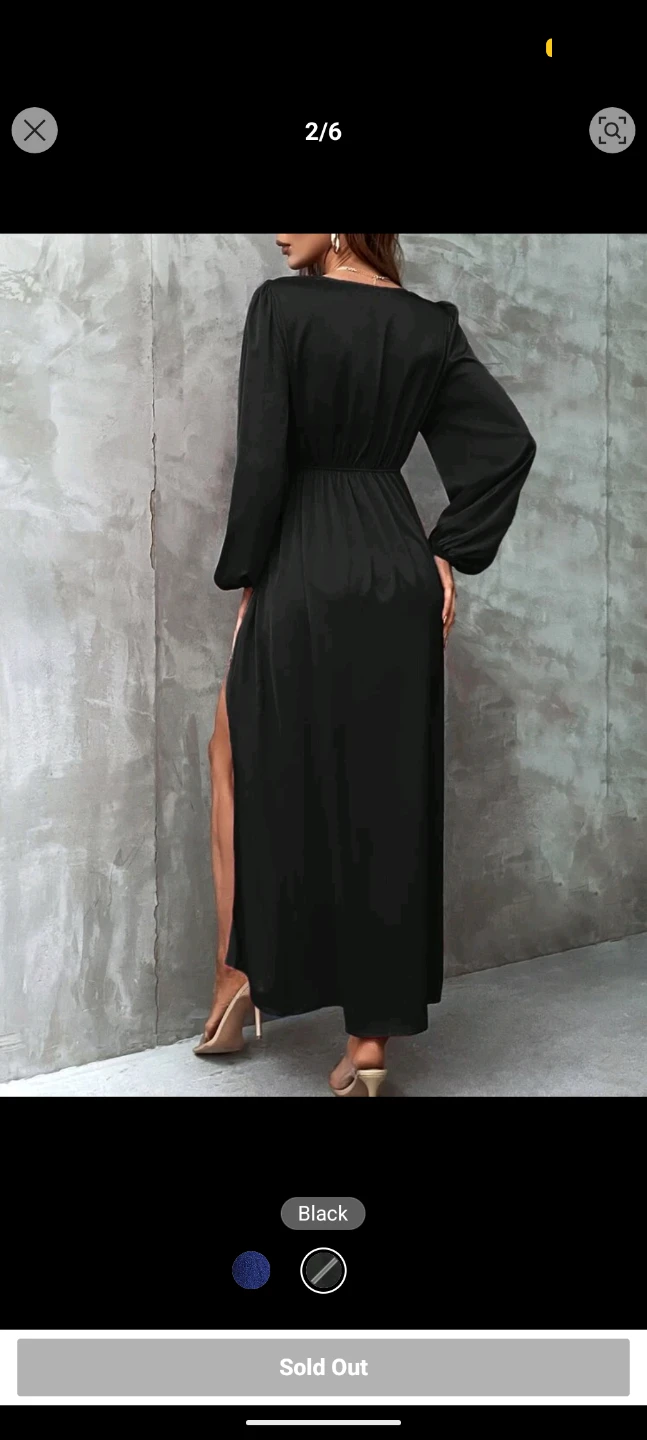 Black Long Sleeve Wrap Dress size S - photo 4