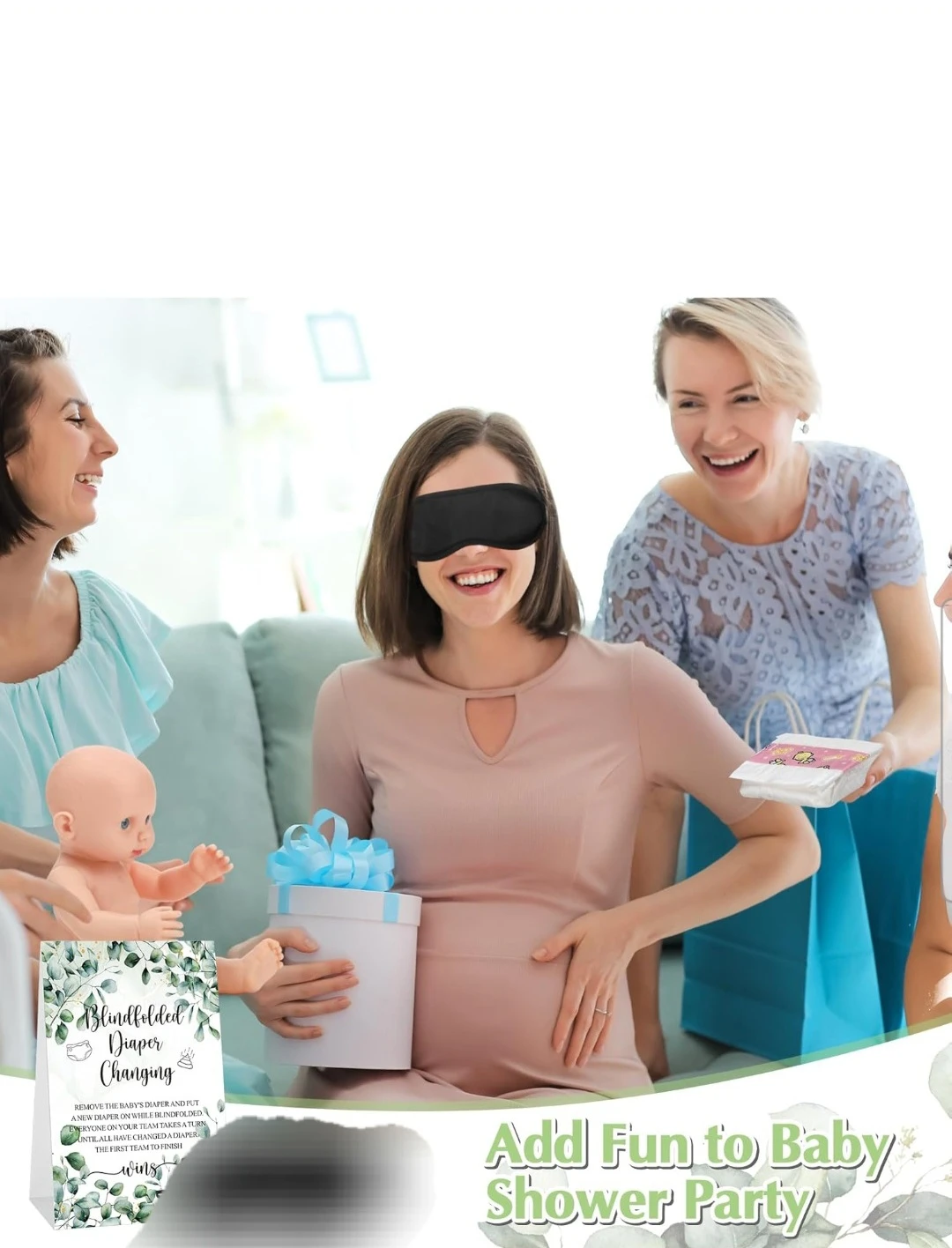 Baby Shower Blindfolded Diaper Changing Game Kit - photo 4