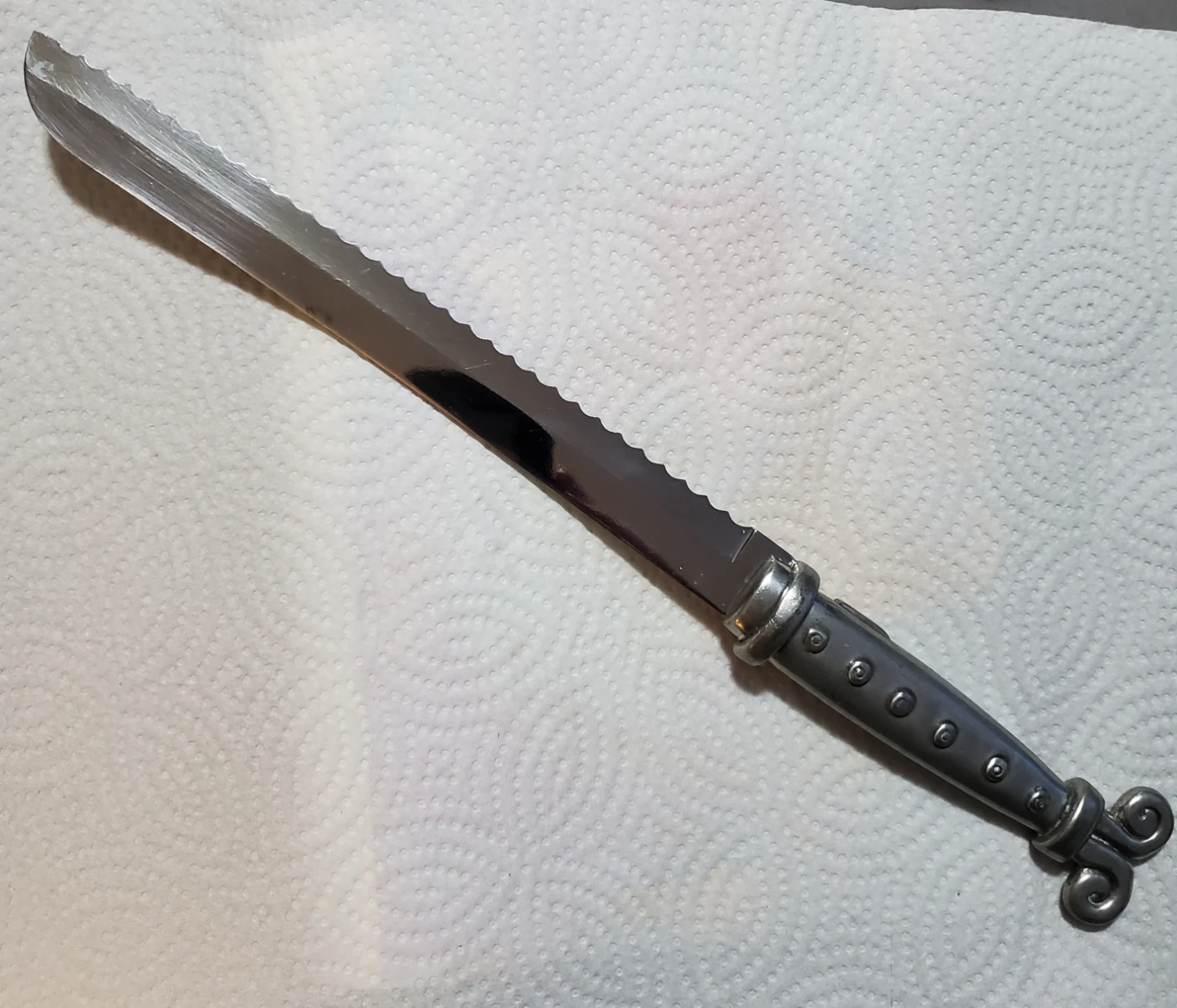 Carrol Boyes 14" Pewter/Stainless Bread Knife - photo 2