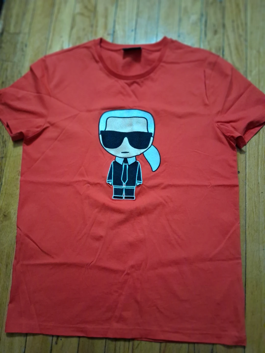 Karl Lagerfeld Red T-Shirt with Graphic Design