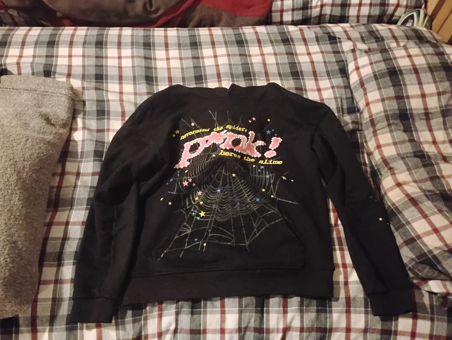 Pink Sp5der hoodie size S