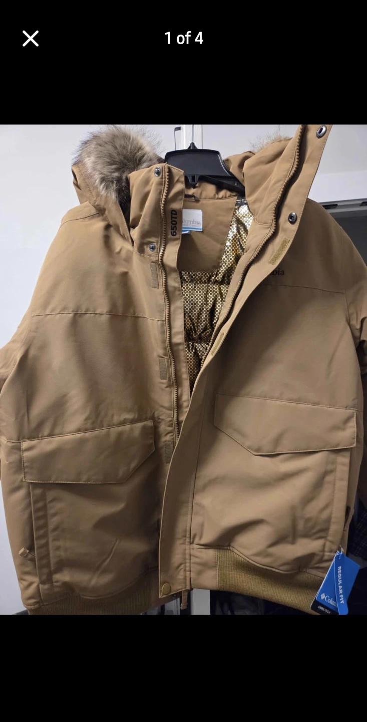 Columbia Men's Tan Hooded Winter Jacket - photo 2