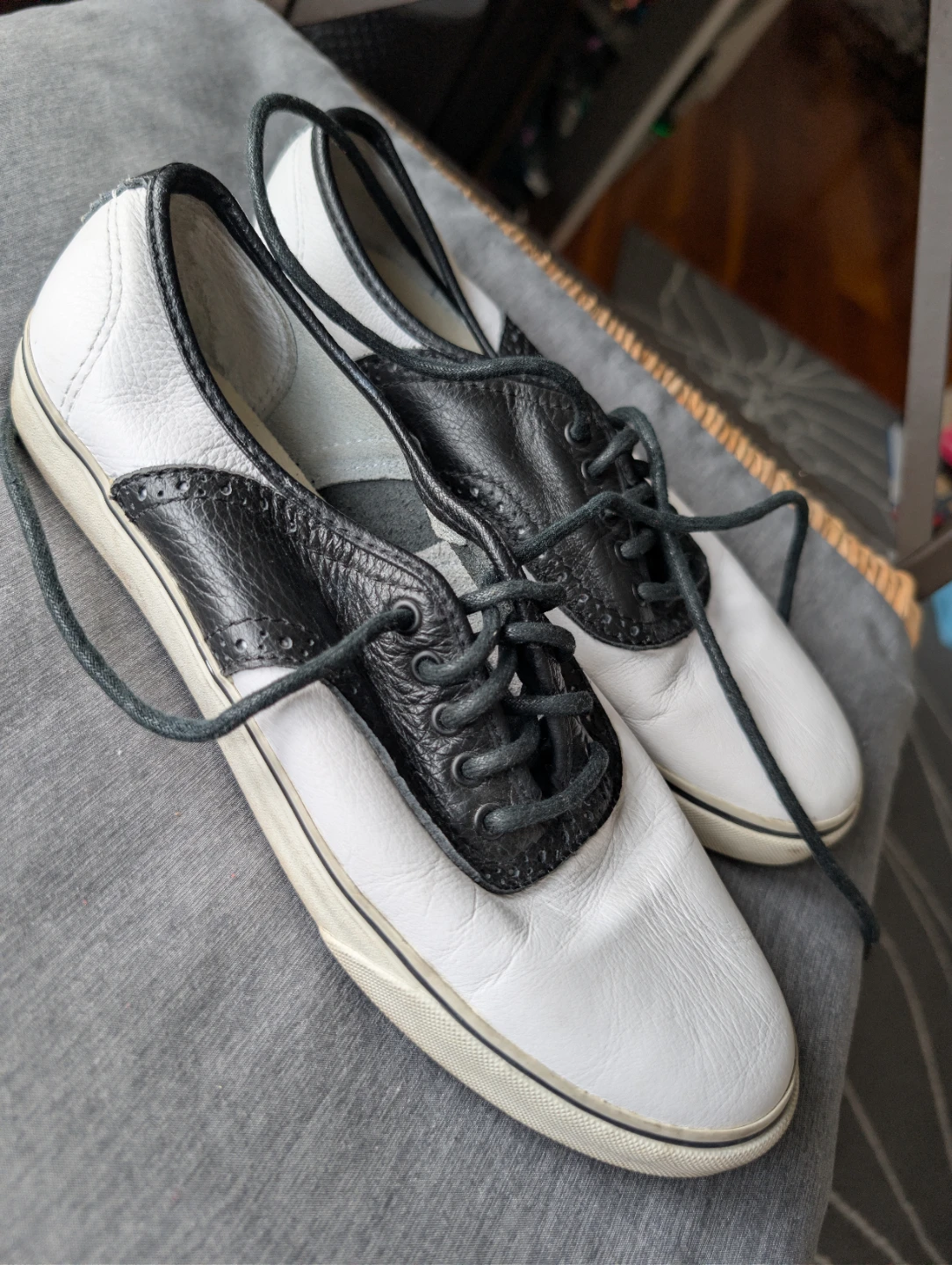 Vans Saddle Shoes - White & Black Leather - photo 4