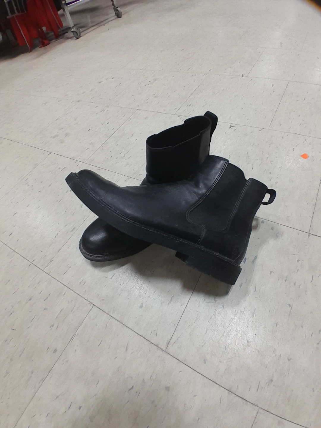 Black Leather Chelsea Boots Original Ecco Size 12 5