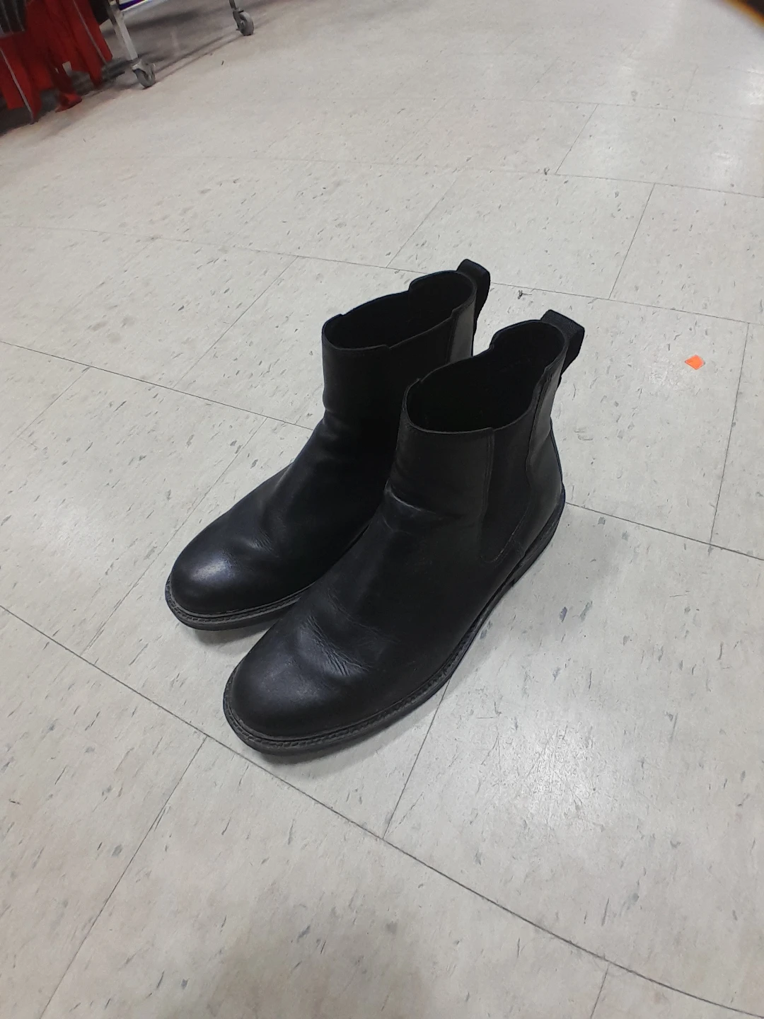 Black Leather Chelsea Boots Original Ecco Size 12 5 - photo 2