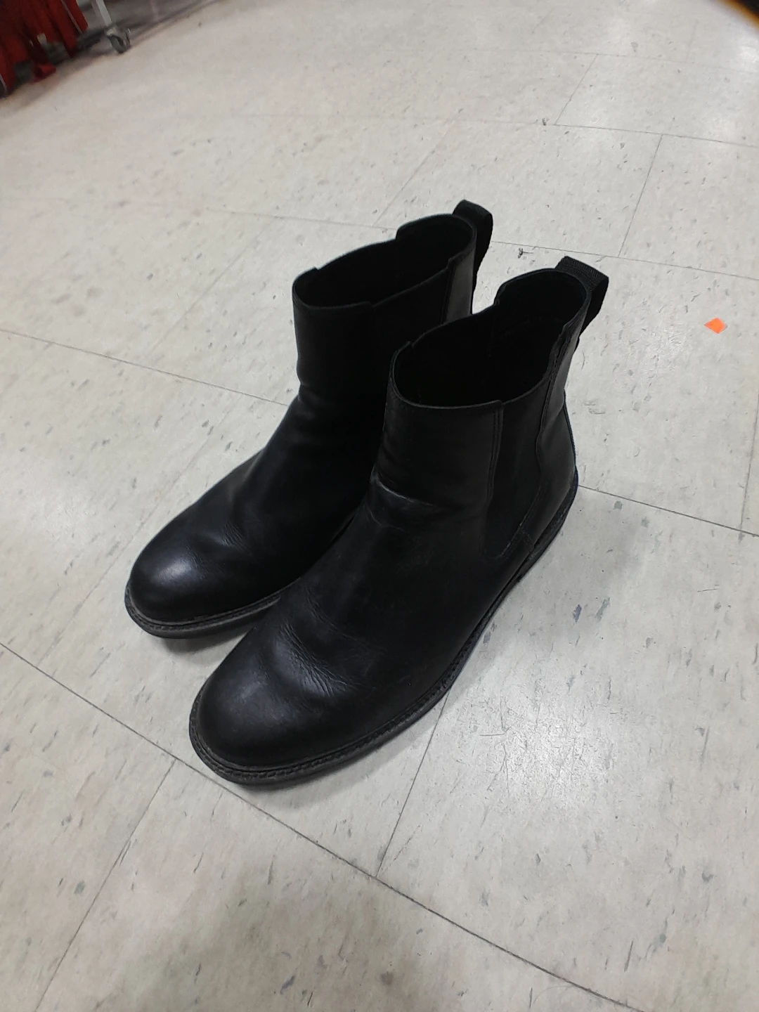 Black Leather Chelsea Boots Original Ecco Size 12 5 - photo 4