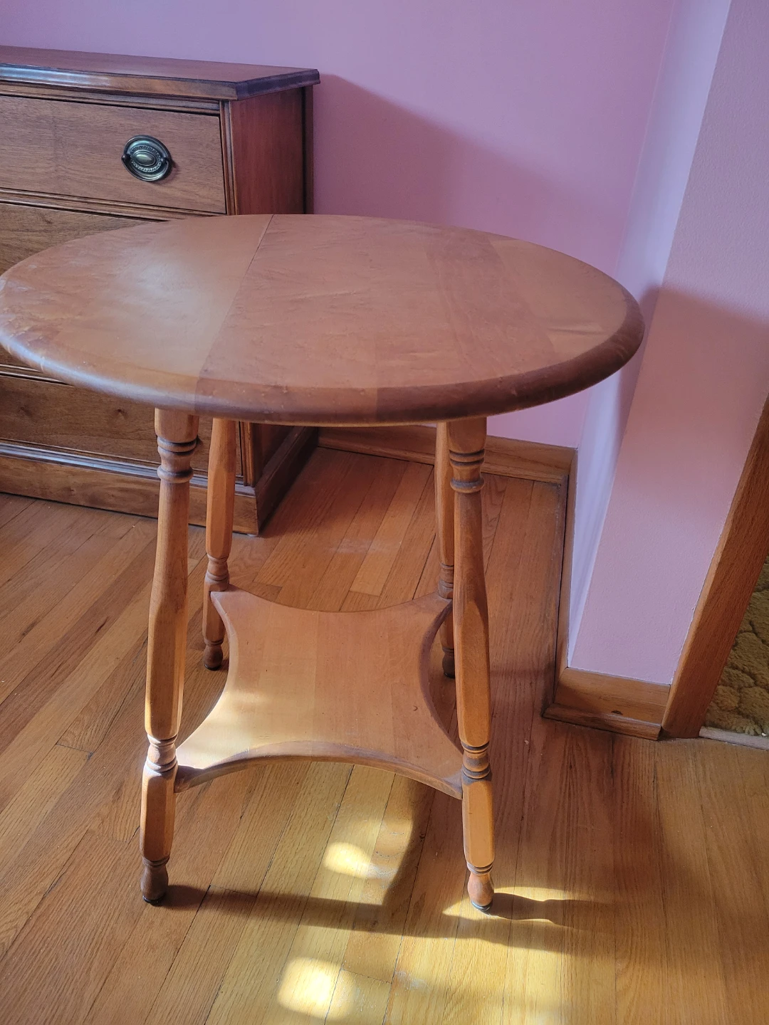 Round Wooden Side Table