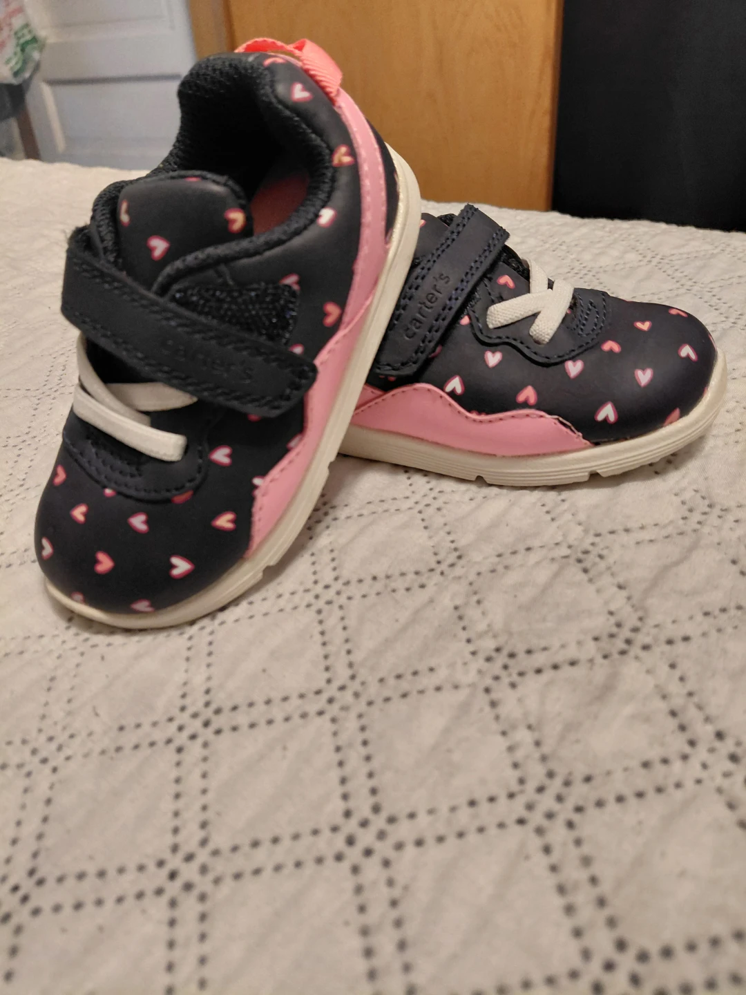 Carter's Toddler Shoes Pink Heart Print