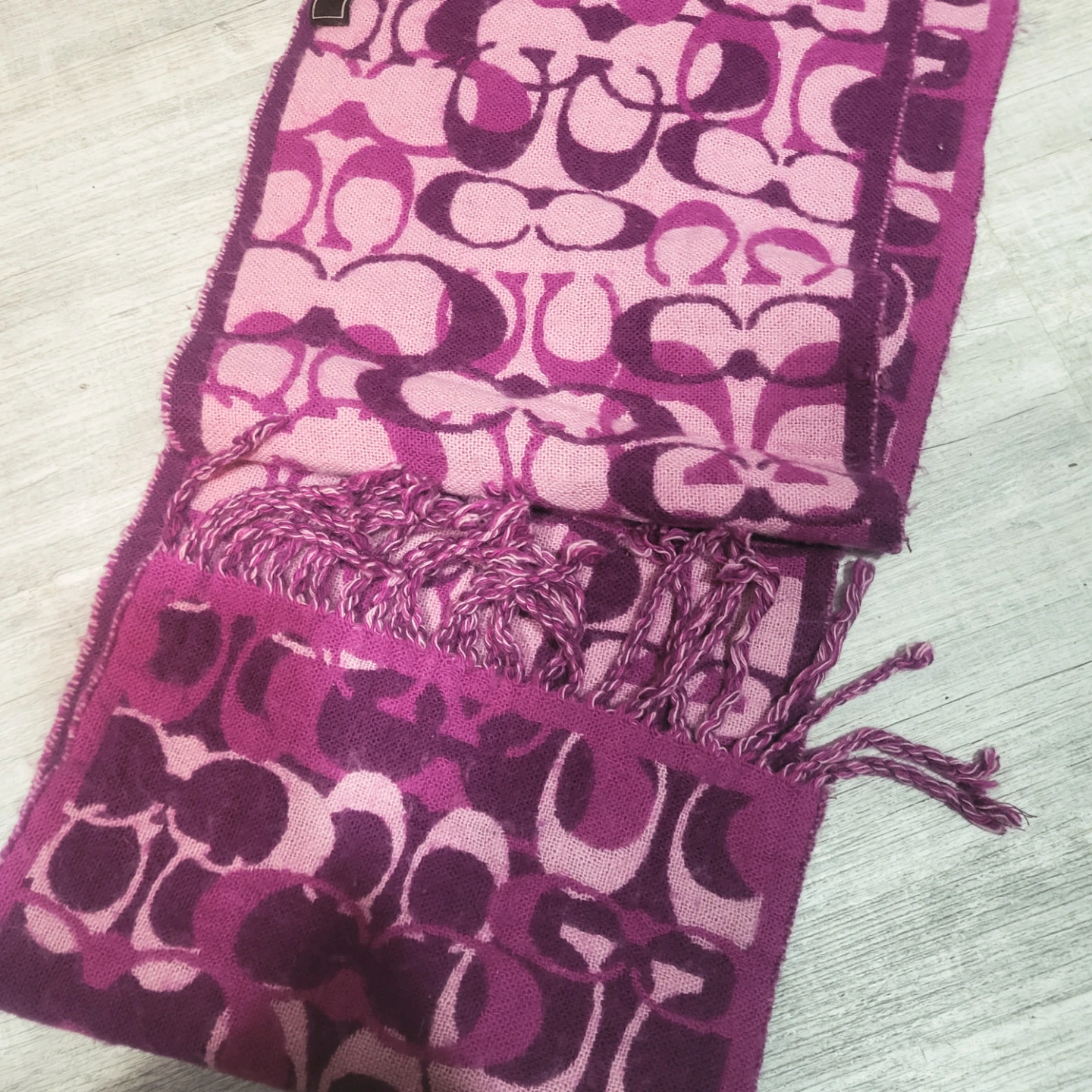 Coach Signature Pattern Scarf - Wool - photo 4