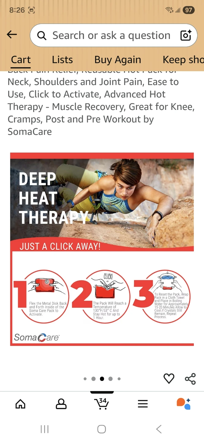 SomaCare Neck & Shoulder Pack (1 Pack) Reusable Hot Pack - photo 4