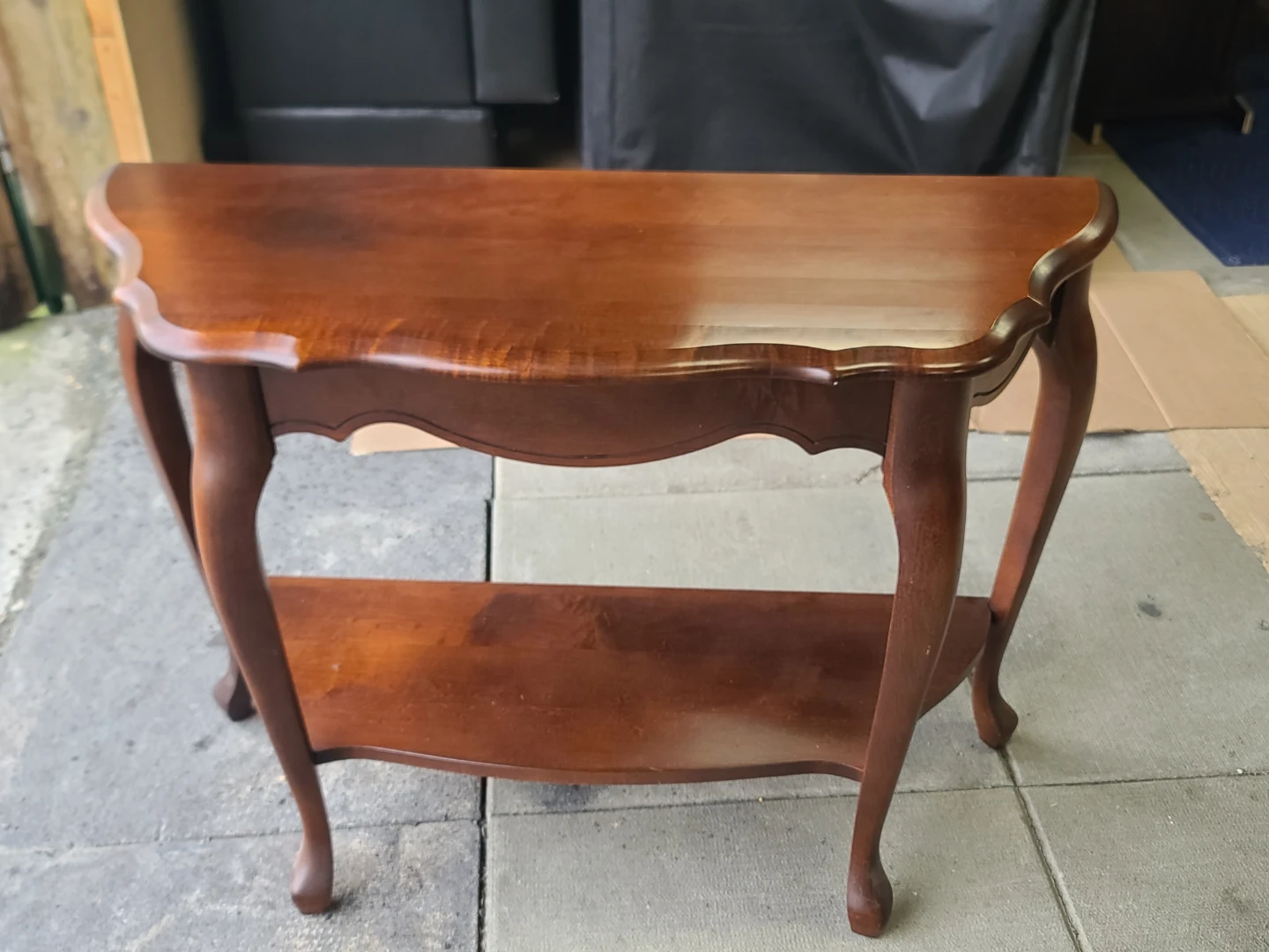 Wooden Console Table with Shelf - photo 2