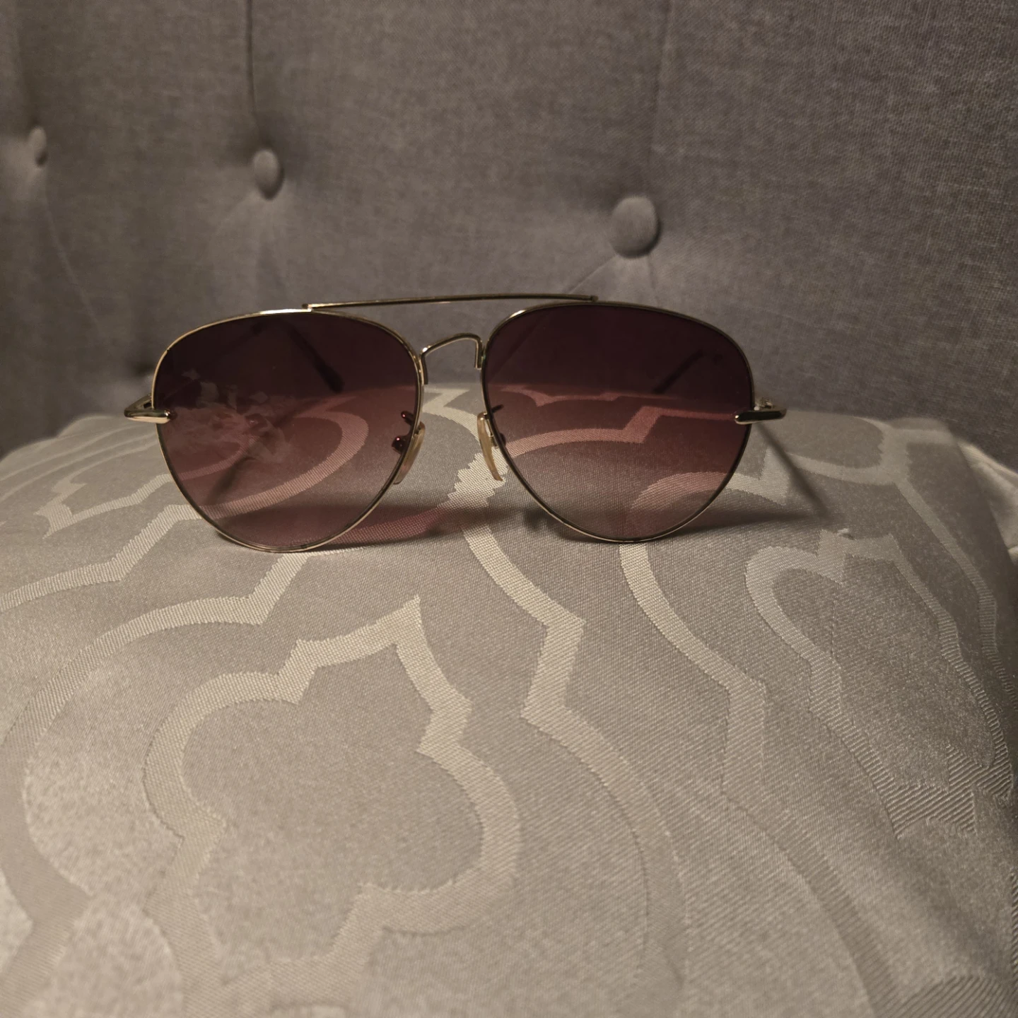 Gold Tone Aviator Sunglasses From Aldo