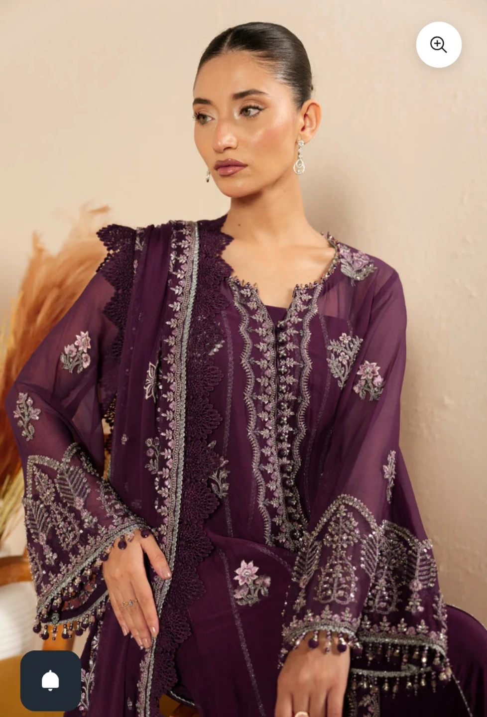 Embroidered Purple Lawn Suit - photo 3