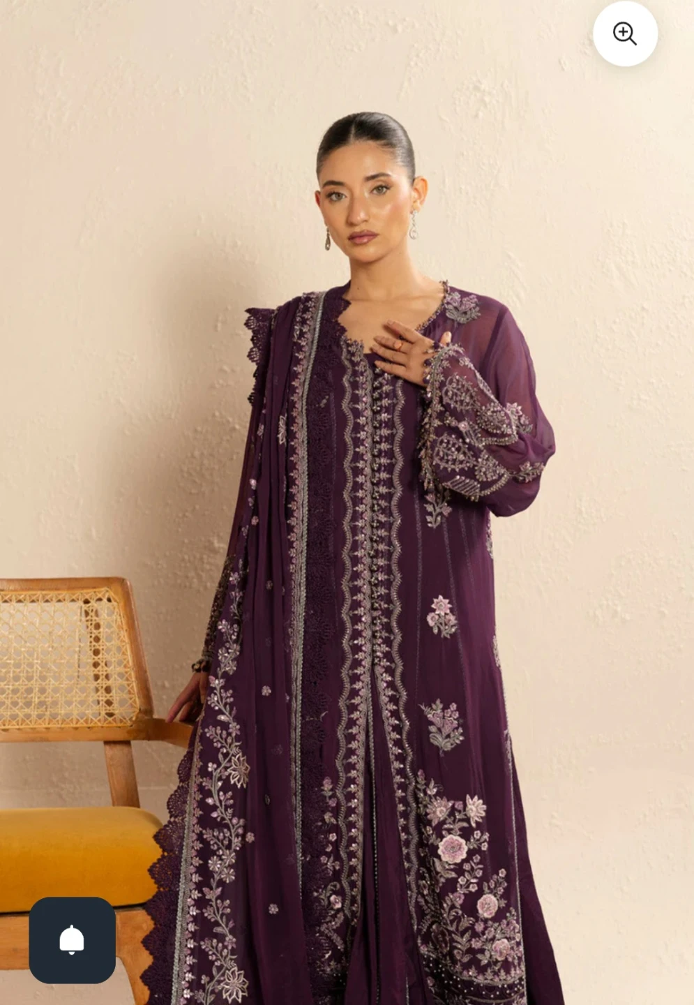 Embroidered Purple Lawn Suit - photo 4