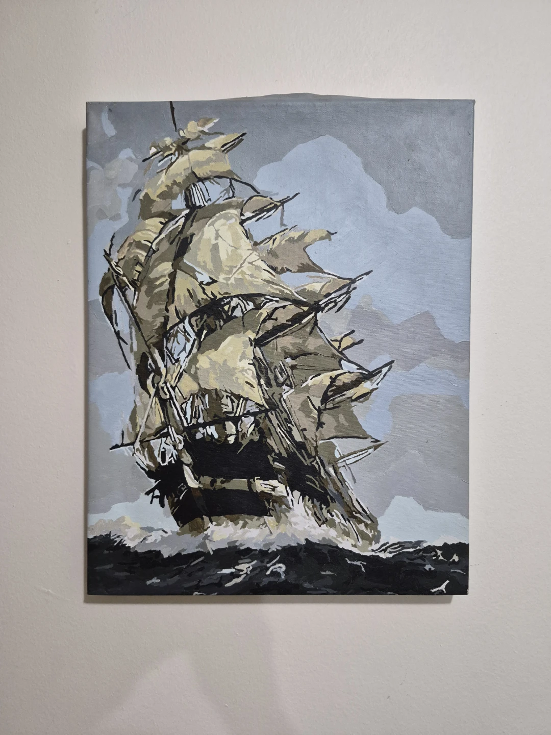 Vintage Sailboat Paintings on canvas frame - photo 2