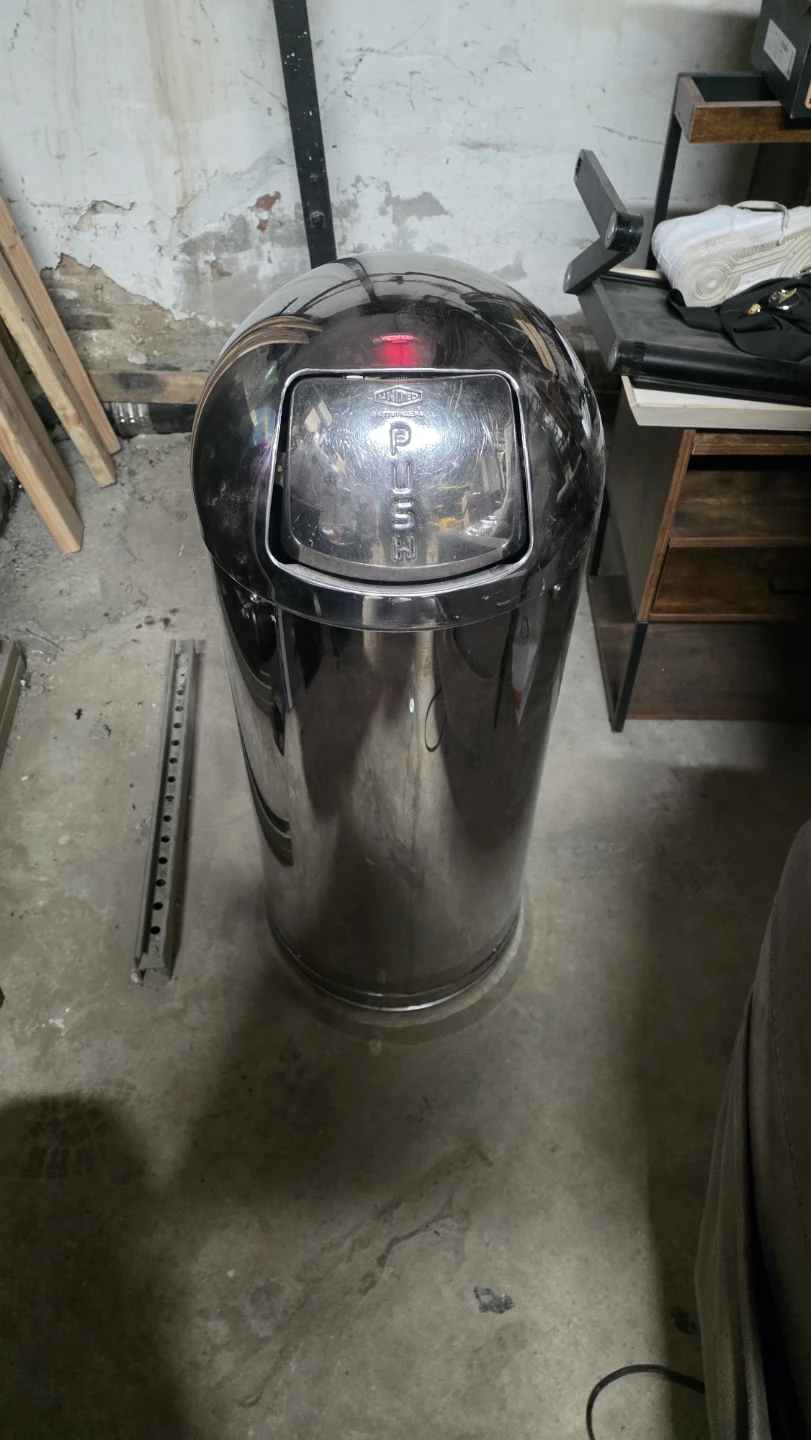 Round Stainless Steel Trash Can