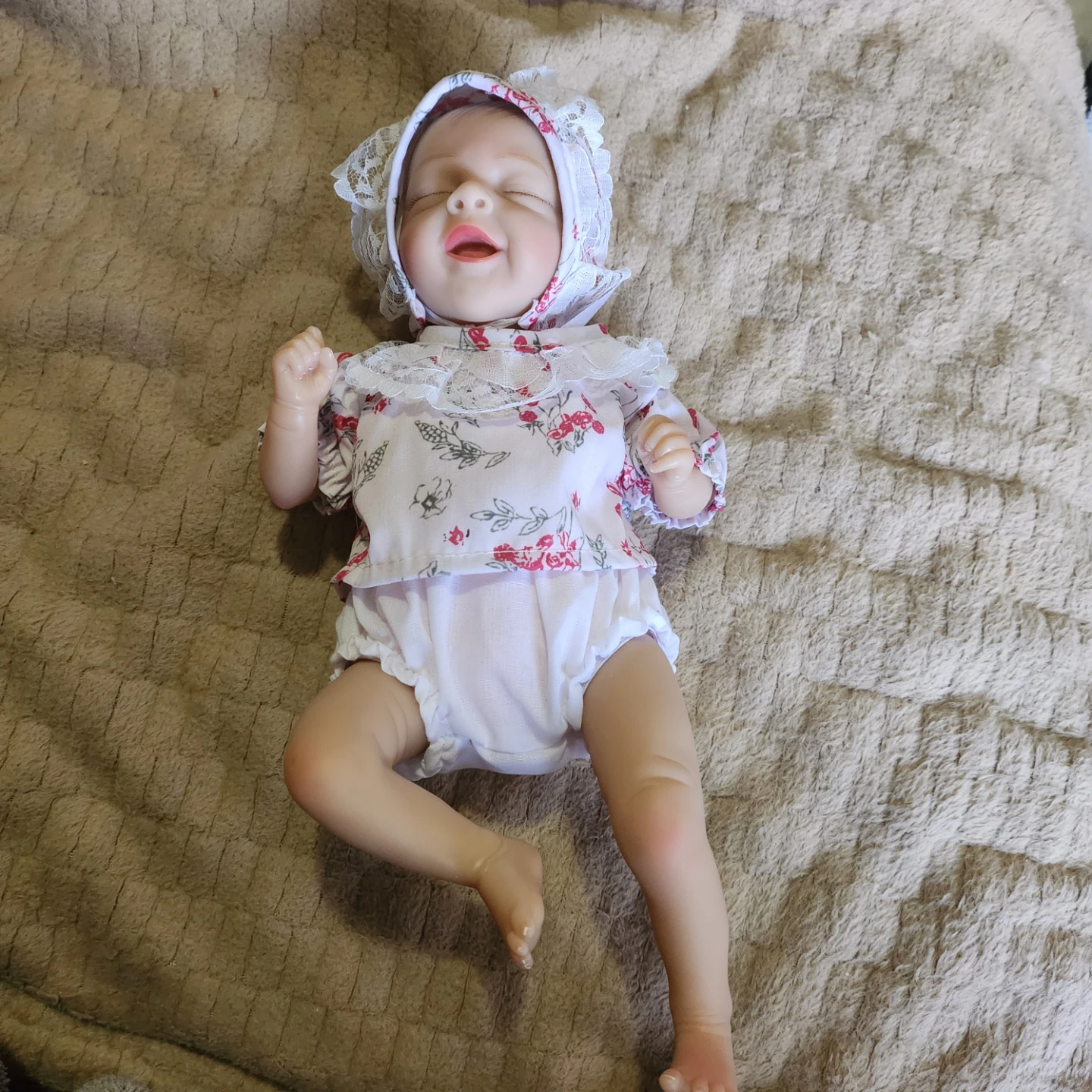 Reborn Baby Doll with Floral Outfit
