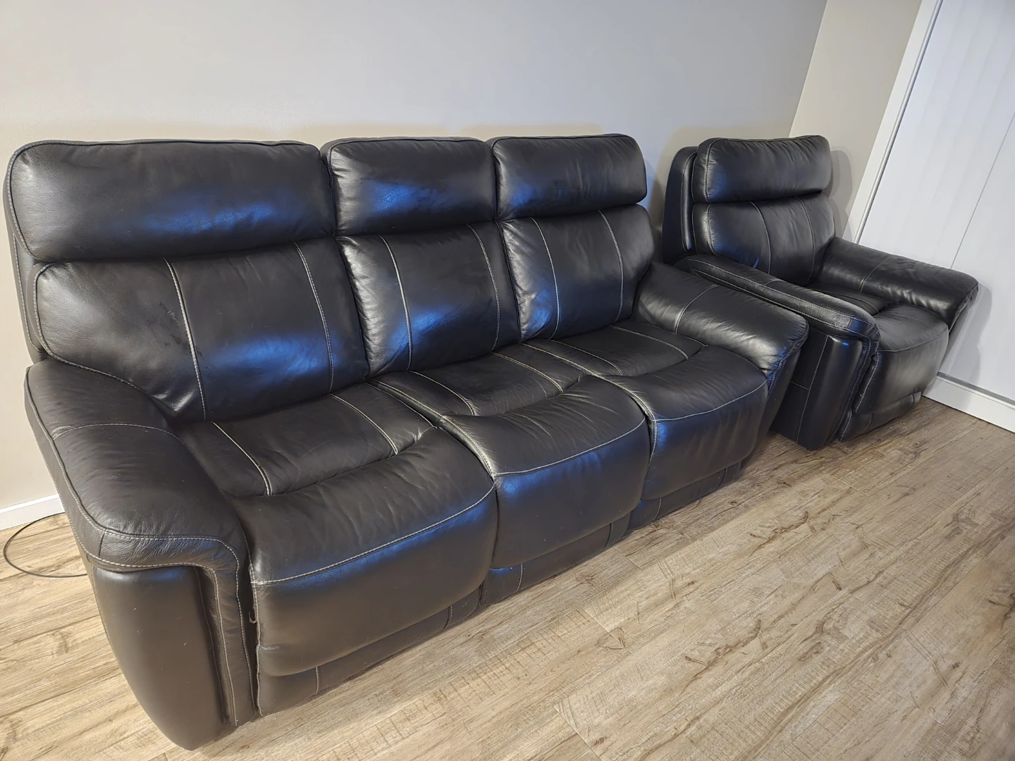 Stallion Leather Dual Power Reclining Sofa