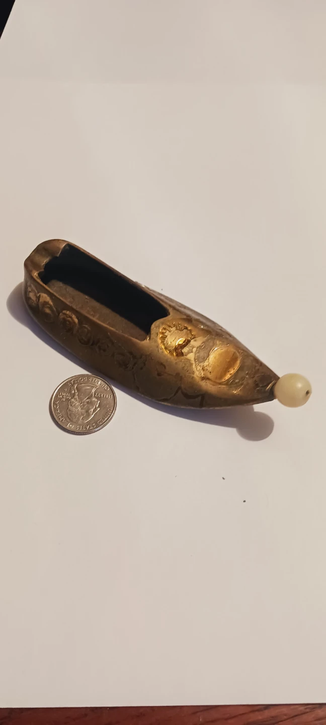 Antique Turkish Brass Shoe Ashtray