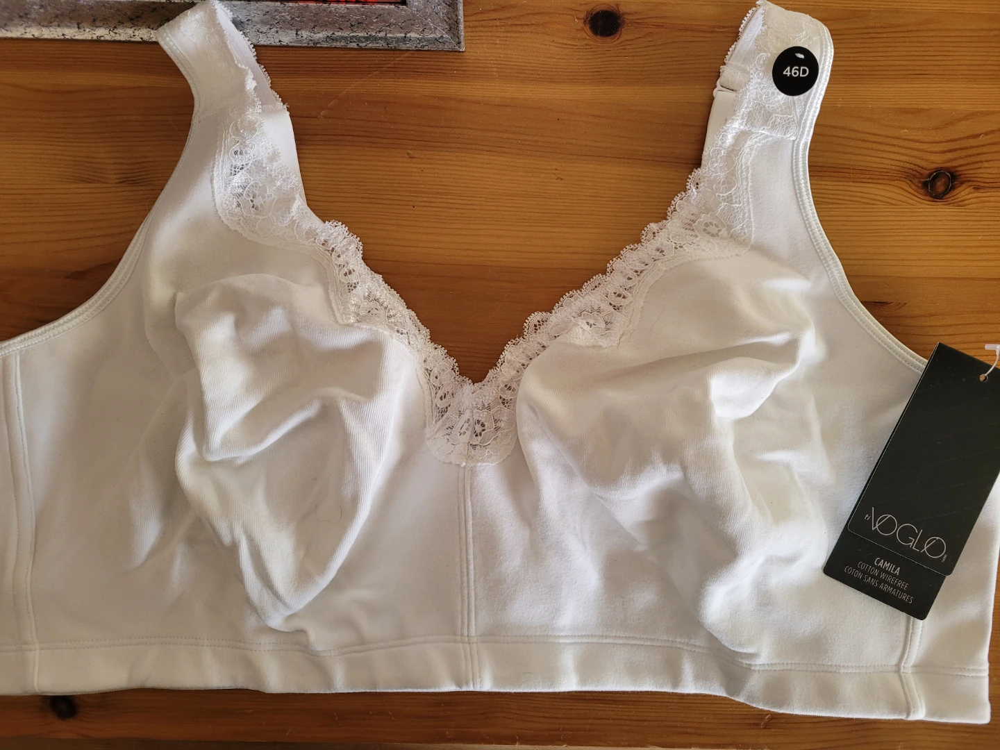 VOGLO CAMILA Bra Size 46D White Cotton